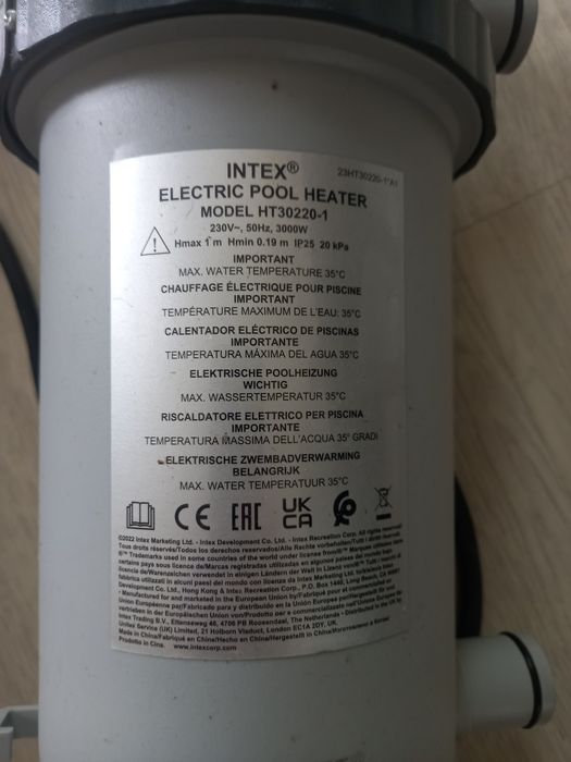 Aquecedor de água intex para piscina