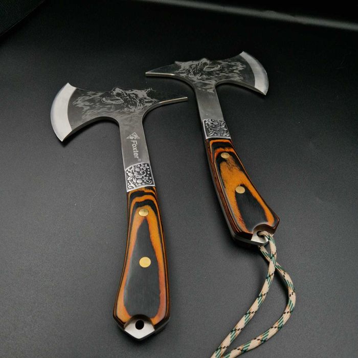 Toporek siekiera Tomahawk Wolf 32cm grawer wilk drewno pokrowiec