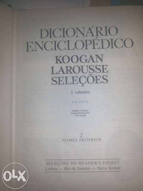 Dicionário enciclopédico koogan, larousse, selecções (kls)