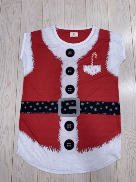 Sukienka tunika świąteczna mikołajka