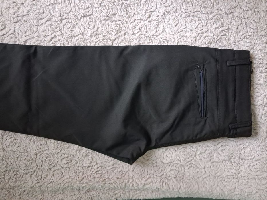 Spodnie czarne  Lavard materiałowe męskie chinos  42/44