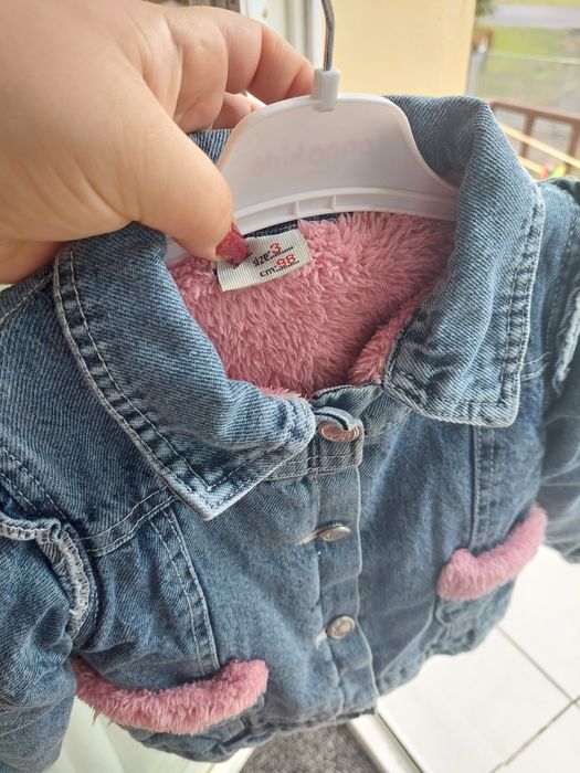 Nowa kurtka jeansowa dla dziewczynki r. 98