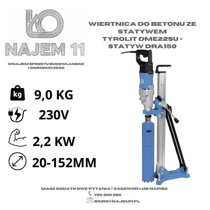 ***WYNAJEM - Wiertnica,otwornica diamentowa do betonu***
