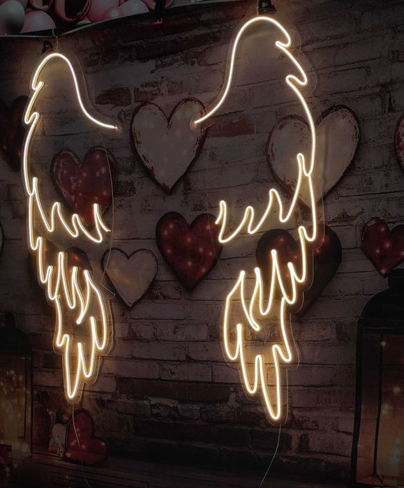 Neon, skrzydła anioła , ledon,