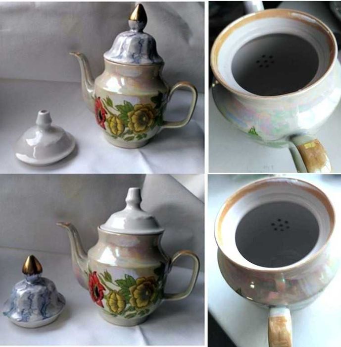 Подарок Чашка кружка новая,ЗАВАРОЧНИЙ ЧАЙНИК перламутр 2 крышки 600 мл