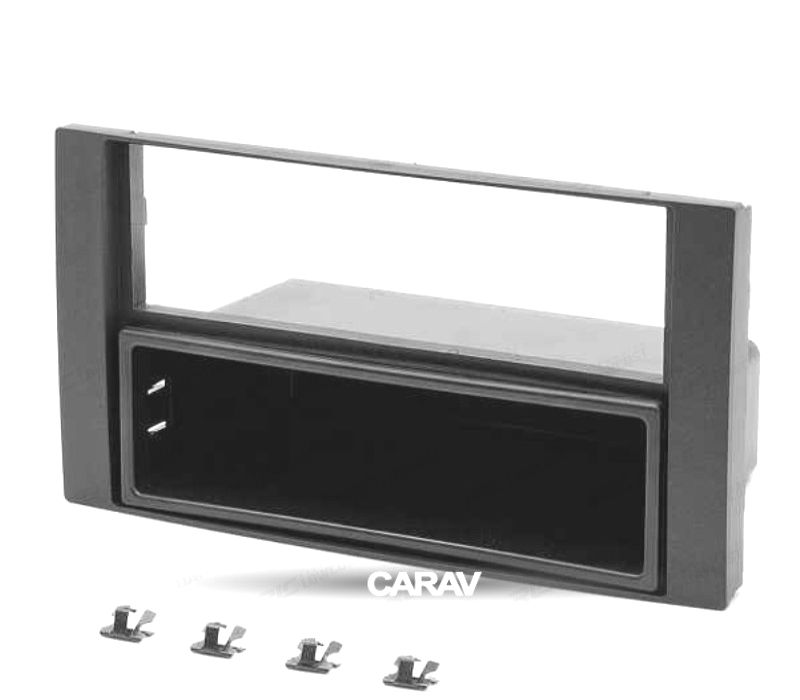 MOLDURA ADAPTADOR PRETO PARA RADIO 1-DIN PARA FORD FOCUS C-MAX S-MAX FUSION TRANSIT FIESTA GALAXY KUGA COM BURACO