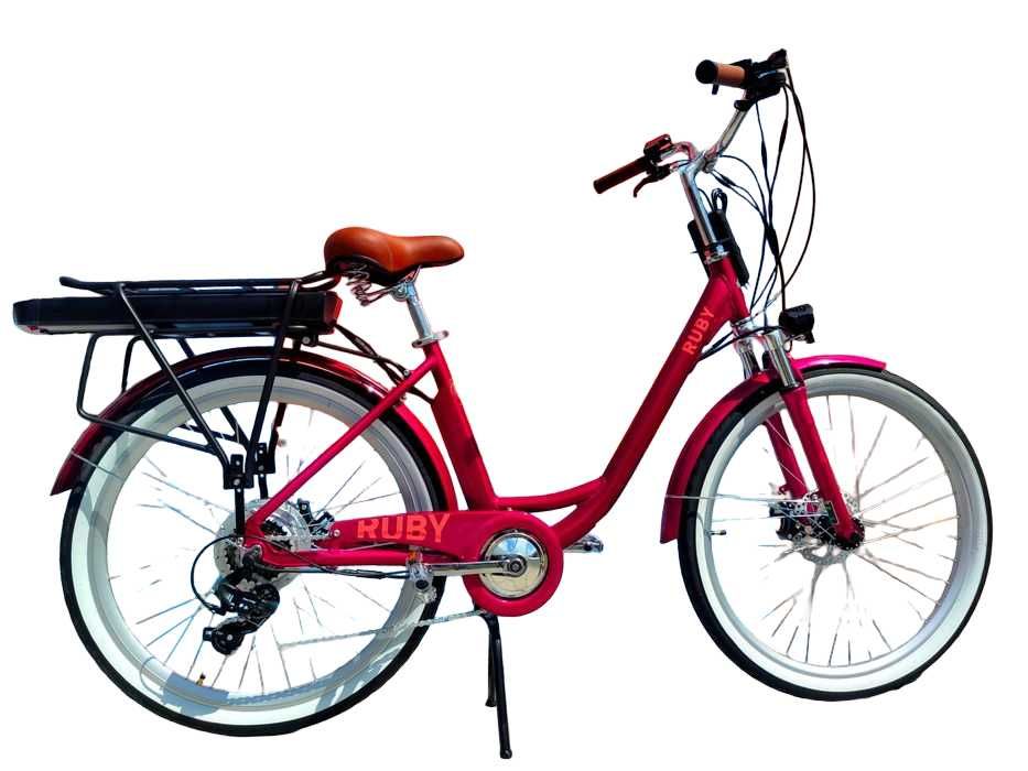 NOWY Rower Elektryczny DOROZHNIK RUBY Roz. 17" *Koła 26* Rubinowy!!