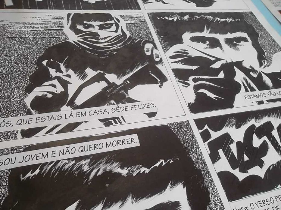 2 Pranchas Originais de BD (completa). Paulo Moreiras & Victor Borges.