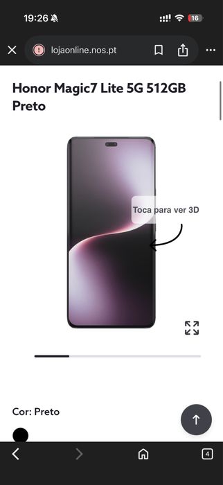 Honor Magic7 Lite 5G 512GB Preto
