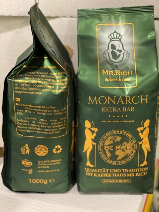 Кофе в зернах Mr.Rich Monarch Extra Bar (Монарх).1кг.