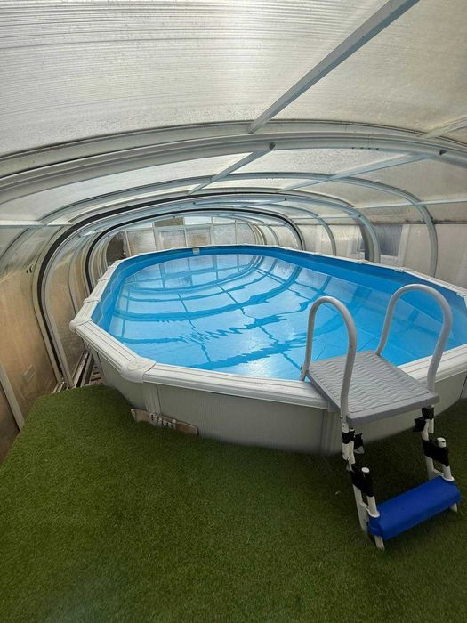 Piscina e Cobertura Telescópica completa