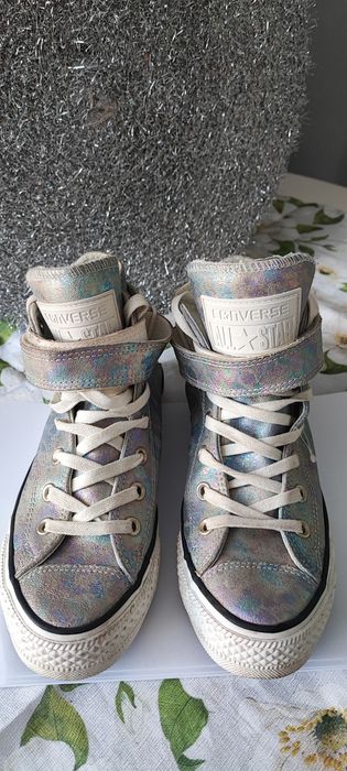 Trampki Converse roz.37.5 wkl 24 cm raz ubrane opalizujące