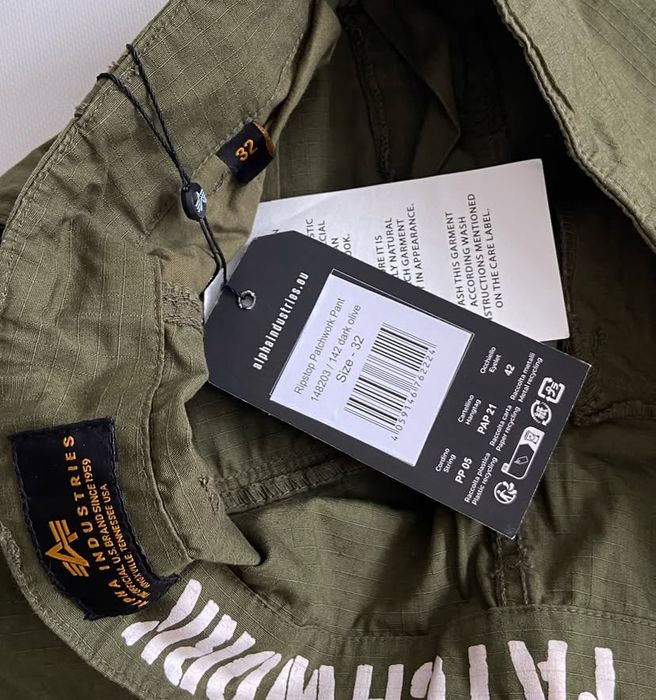 Alpha Industries Mens Cargo Rip Stop Pants Loose fit чоловічі карго