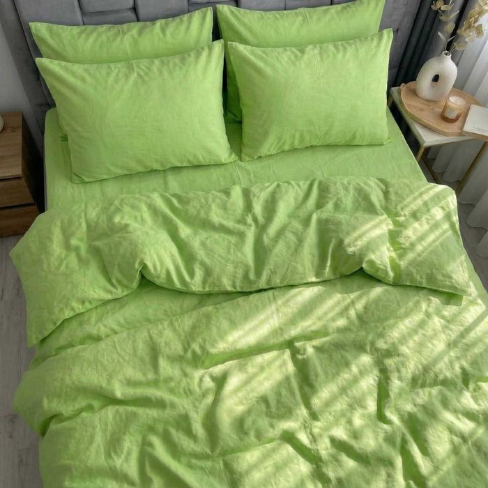 Постільна білизна Варена Бавовна. Колір Лайм Салатовий. Власне пошиття