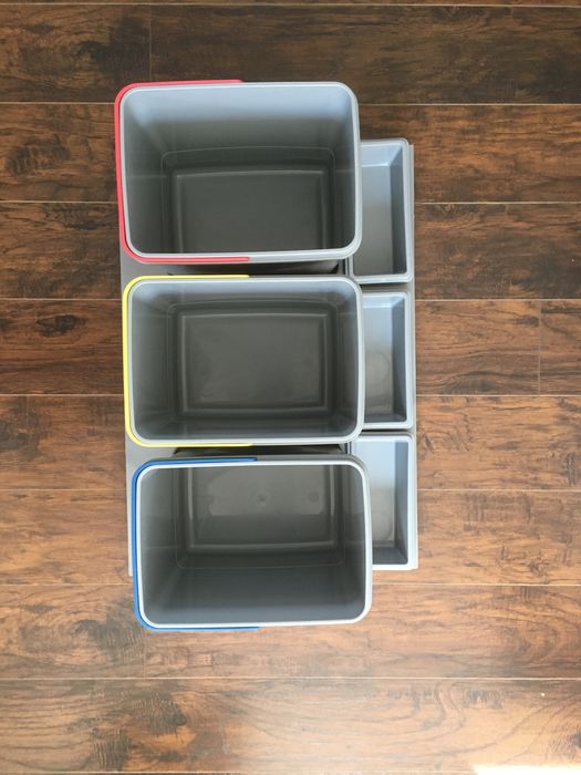 Segregator sorter na smieci recykling 3 kosze wklad do szuflady