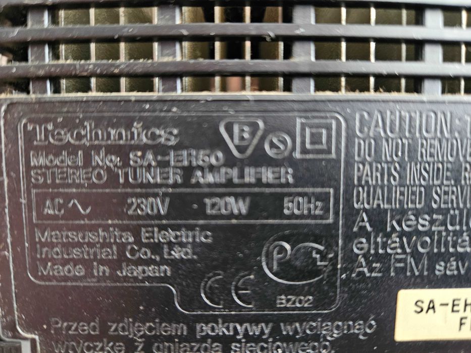 OKAZJA Wzmacniacz equalizer bluetooth stereo wieza Technics sa eh 50 Japan