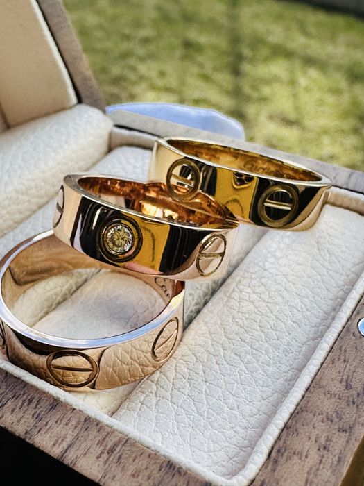 Золотые кольца cartier 585