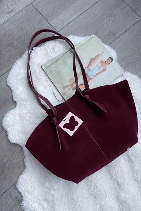 замшева сумка з косметичкою