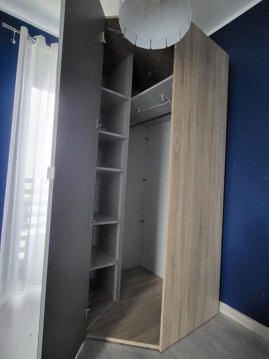 Szafa narożna Black red white