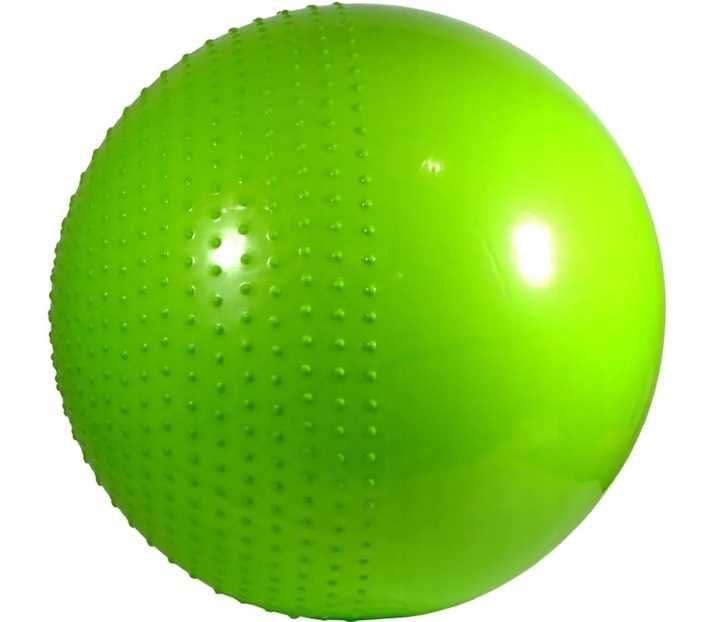 PIŁKA  GIMNASTYCZNA z masującymi WYPUSTKAMI, rehabilitacja 65cm Pompka