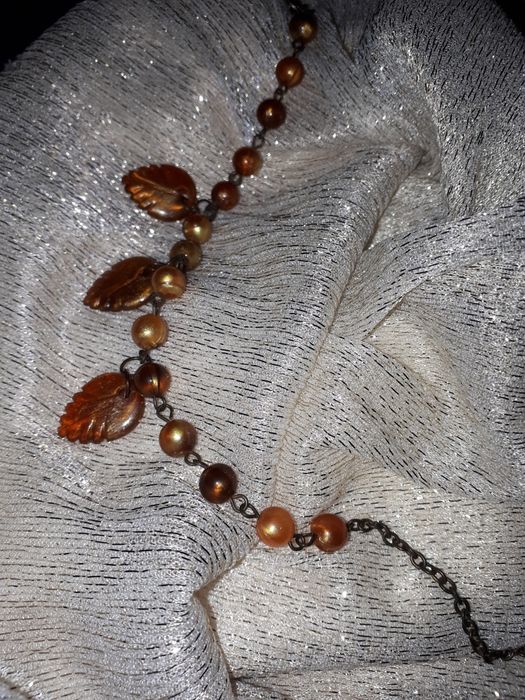 Bransoletka brązowo-miodowa - PRL