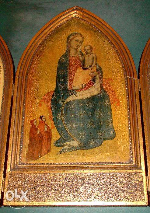 TRIPTICO (Quadro religioso composto por três partes desdobráveis)