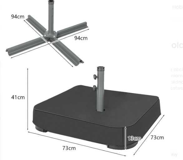 Podstawa do parasola ogrodowego stojak z obciążnikami