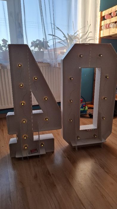 Cyfry na 40 urodziny  led