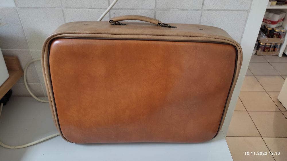 Torba podróżna pełna skóra PRL