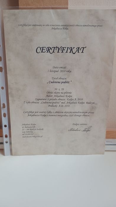 Obraz olejny Arkadiusza Kulpy