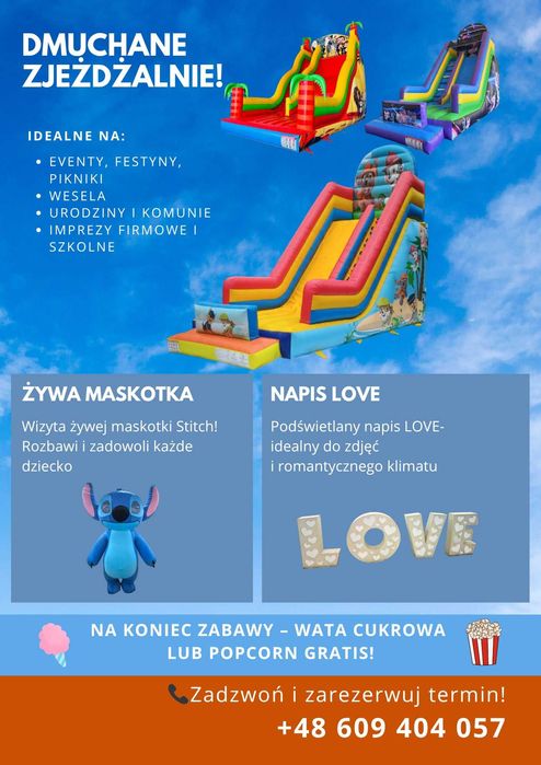 Wynajem Dmuchanych Atrakcji Dla Dzieci