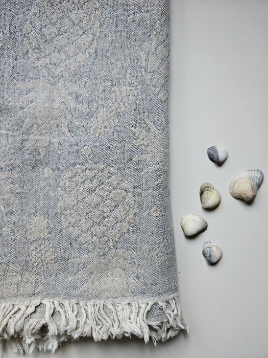 Bawełniany ręcznik plażowy, do sauny Peshtemal w ananasy szary