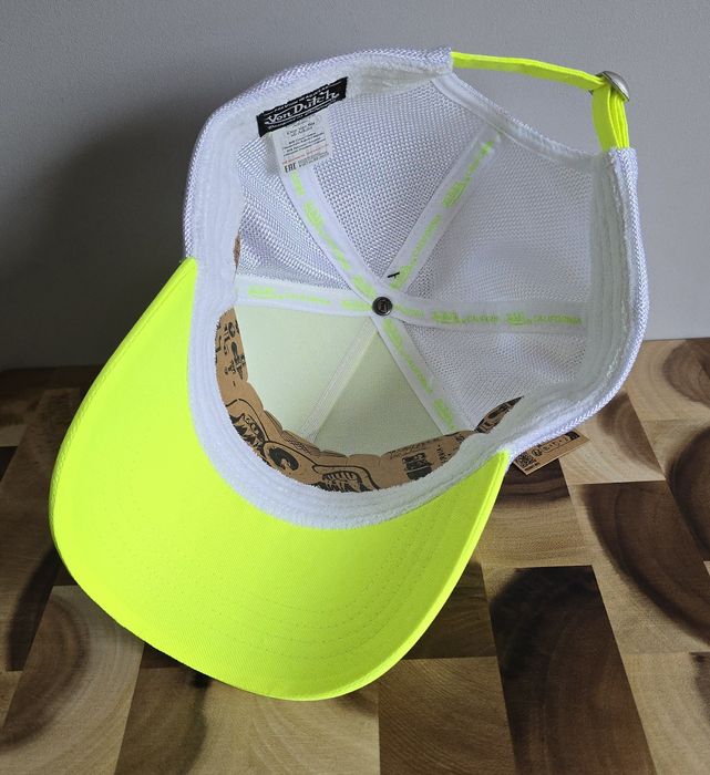 Oryginalna czapka truckerka Von Dutch Oval Patch zielono/biała