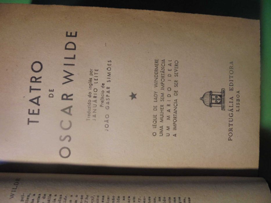 Wilde (Oscar);Teatro,Prefácio de João Gaspar Simões