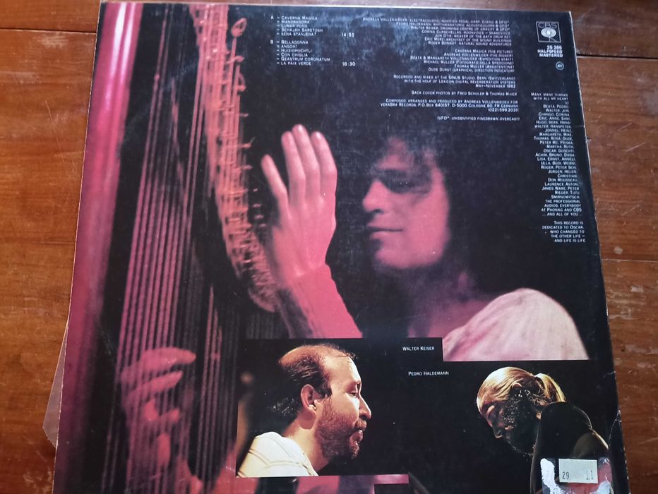 Lp "Andreas Vollenweider" Caverna Mágica 1982  disco raro