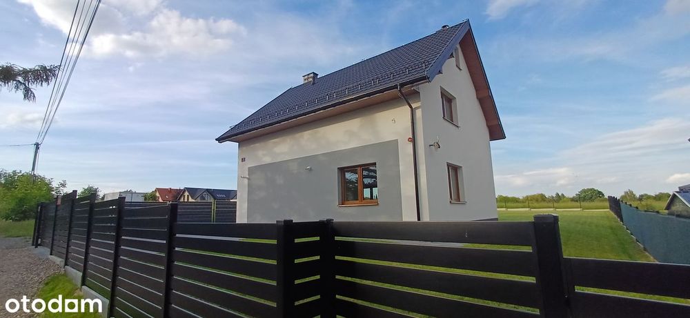 Nowy dom wolnostojący Szyce 170 m2 działka 8,46 ar ogrodzenie kominek