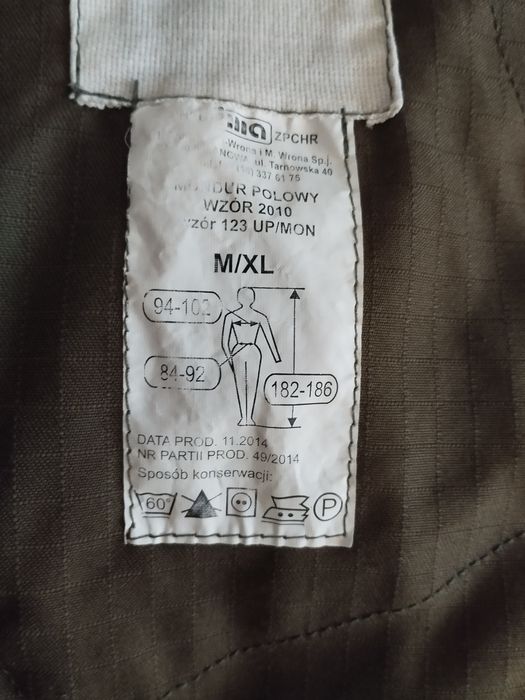 Mundur wojskowy rozmiar XL