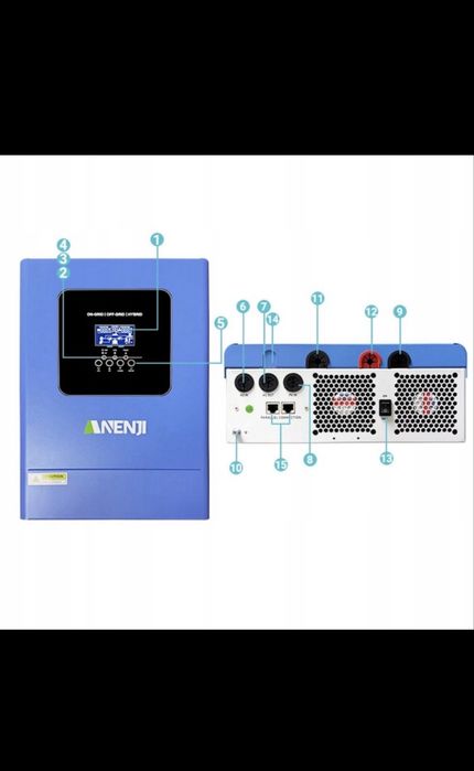 ANENJI 6.2kW 48V 120A Гібридний сонячний інвертор On Grid Offgrid