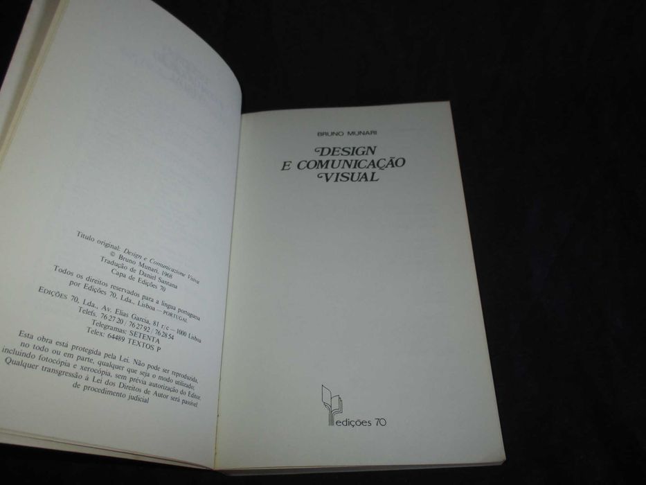 Livro Design e Comunicação Visual Bruno Munari