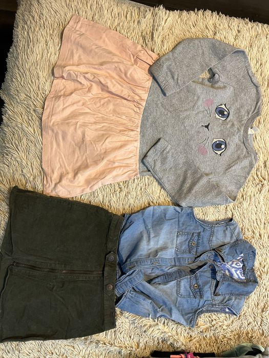 Zestaw mix paka ubrań dla dziewczynki rozmiar 122/128