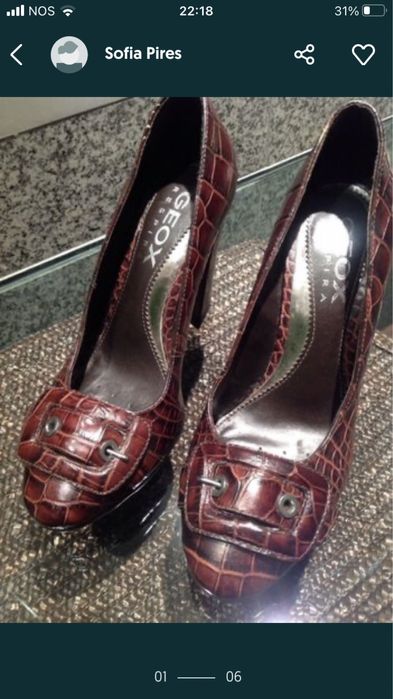 Saoatos 38 Geox( envio gratis)novos) tacao largo/alto , ultra chique