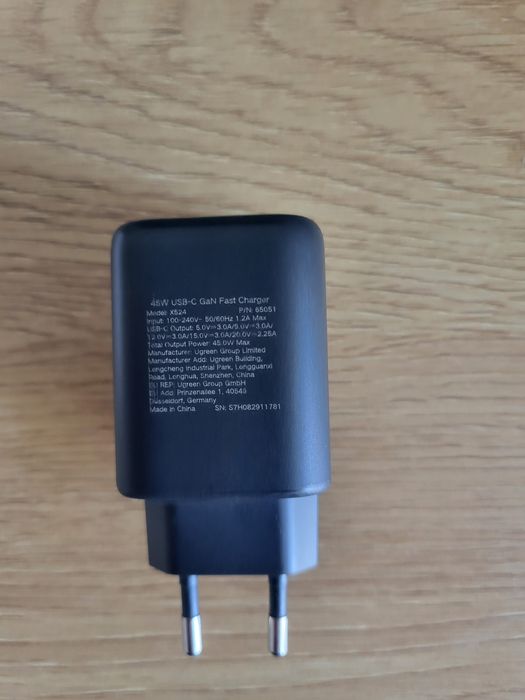 Зарядний пристрій UGREEN X524 45W GaN PD3.0 / QC3.0 Quick Charge Black