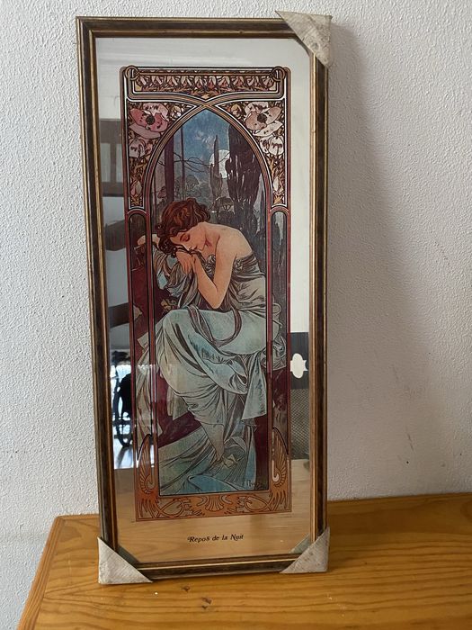 Conjunto de 4 Quadros de Alphonse Mucha