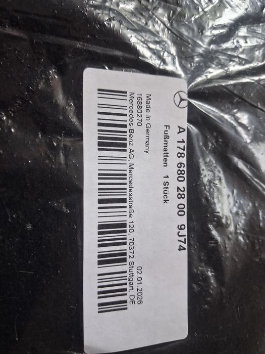 Oryginalne dywaniki welurowe AMG Mercedes CLA A178  A174