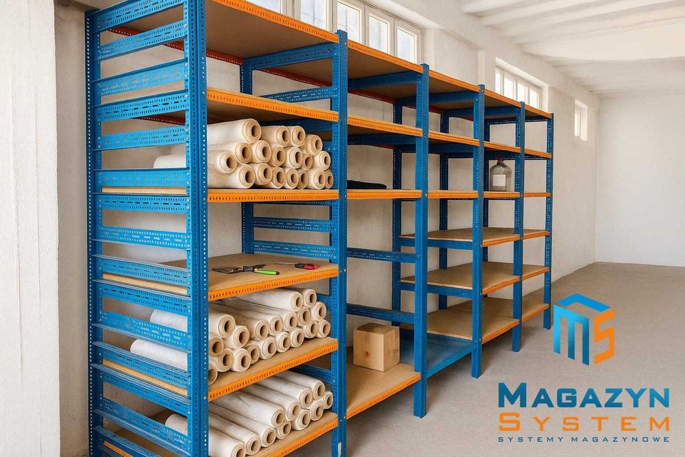 Regał magazynowy z kątownika perforowanego