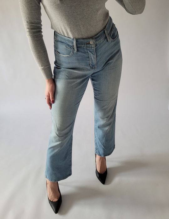 Jasne jeansy spodnie bootcut levis średni stan dzwony M 38