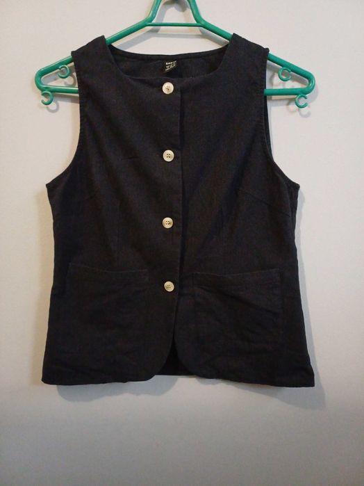 Kamizelka damska bawełniana czarna r. M