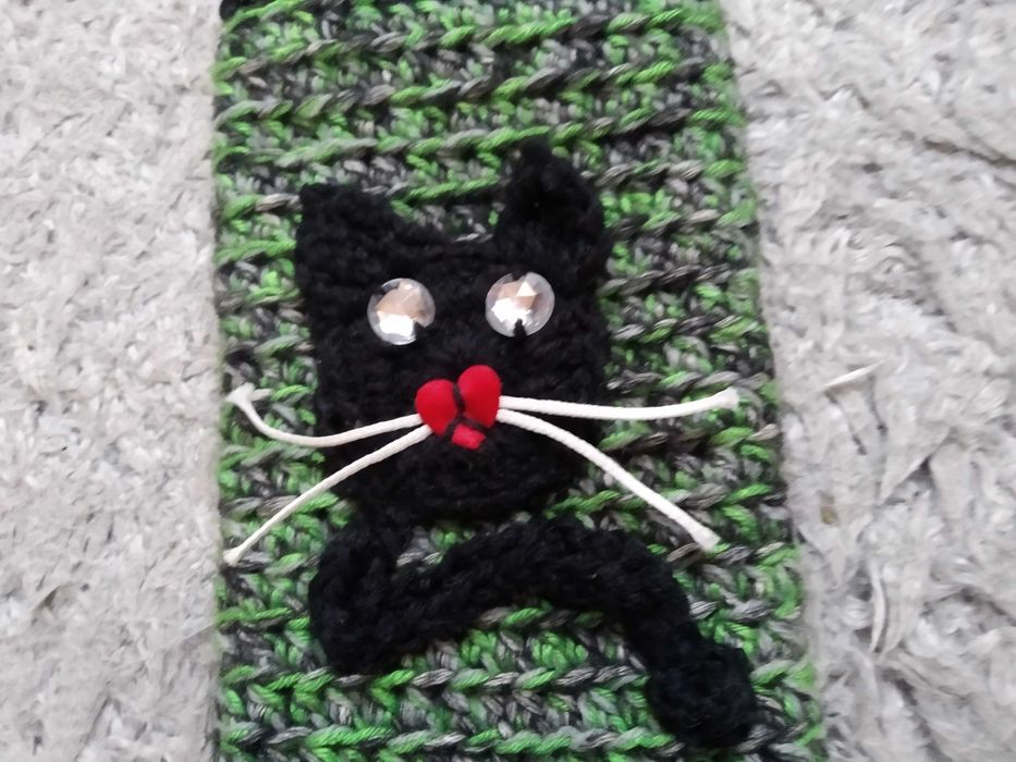 etui na telefon z aplikacja kota/rękodzielo/hand made