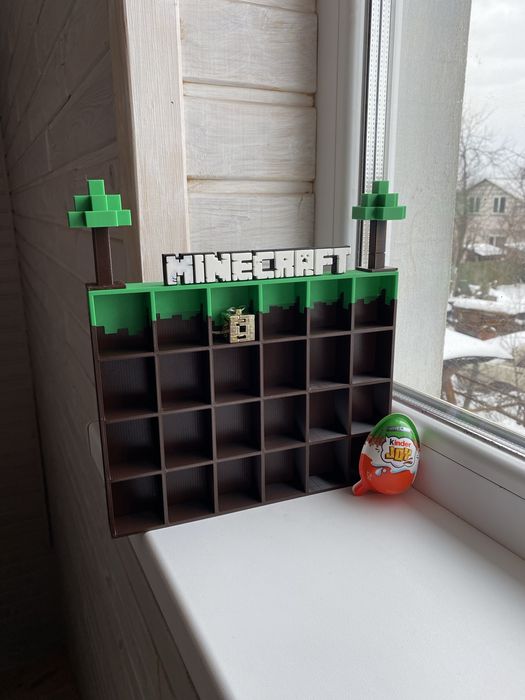 Підставка Kinder Joy Minecraft , майнкрафт киндер кіндер