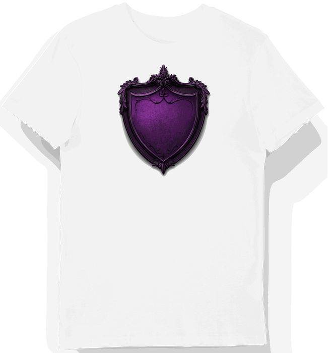 Koszulka męska biała z nadrukiem średniowieczny herb S